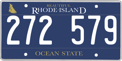 RI license plate 272579