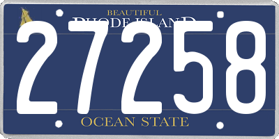 RI license plate 27258