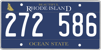 RI license plate 272586