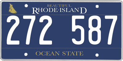 RI license plate 272587