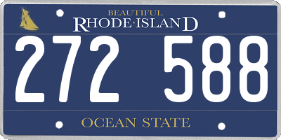 RI license plate 272588