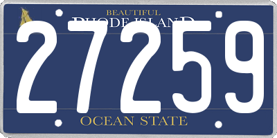 RI license plate 27259