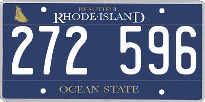 RI license plate 272596