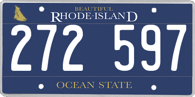RI license plate 272597