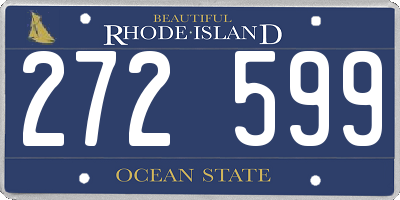 RI license plate 272599