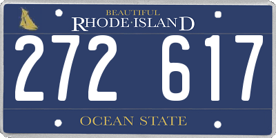 RI license plate 272617