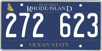 RI license plate 272623