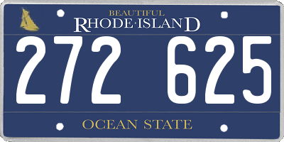 RI license plate 272625
