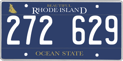 RI license plate 272629