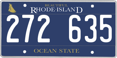 RI license plate 272635