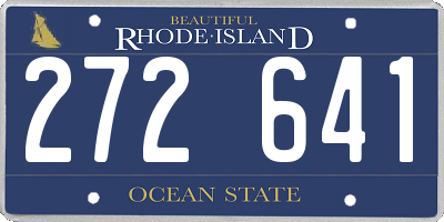 RI license plate 272641