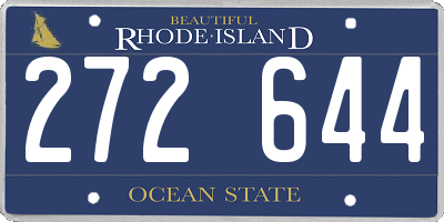 RI license plate 272644