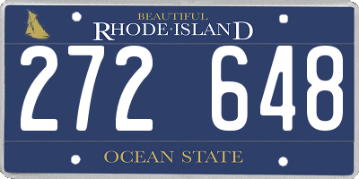 RI license plate 272648