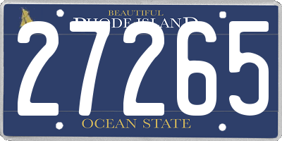 RI license plate 27265