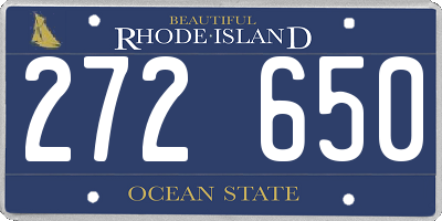 RI license plate 272650