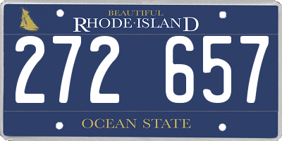 RI license plate 272657