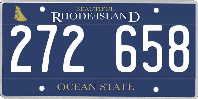RI license plate 272658