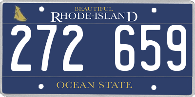 RI license plate 272659