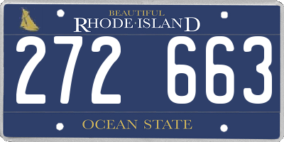 RI license plate 272663