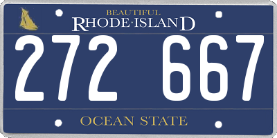 RI license plate 272667