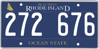 RI license plate 272676