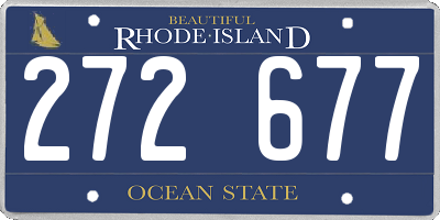 RI license plate 272677