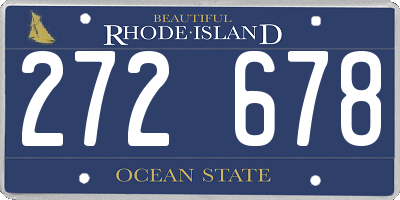 RI license plate 272678