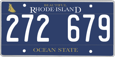 RI license plate 272679