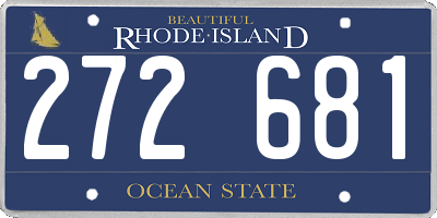RI license plate 272681
