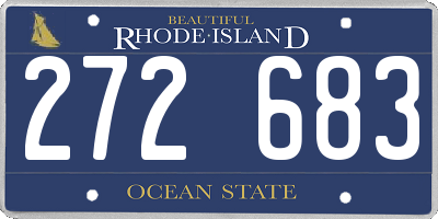 RI license plate 272683