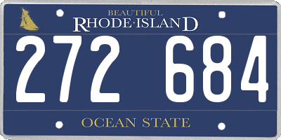 RI license plate 272684