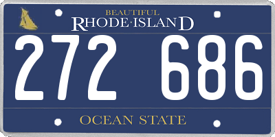 RI license plate 272686