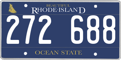 RI license plate 272688