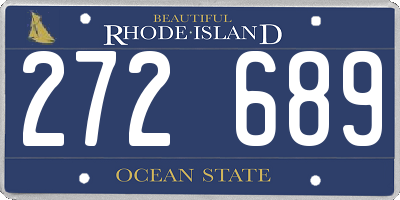 RI license plate 272689