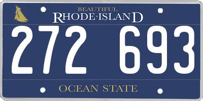RI license plate 272693