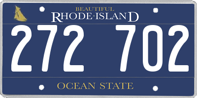 RI license plate 272702