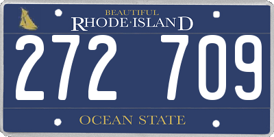 RI license plate 272709