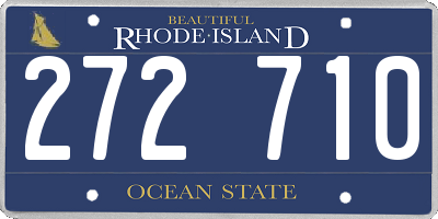 RI license plate 272710
