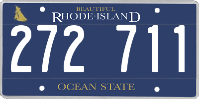 RI license plate 272711