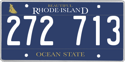 RI license plate 272713