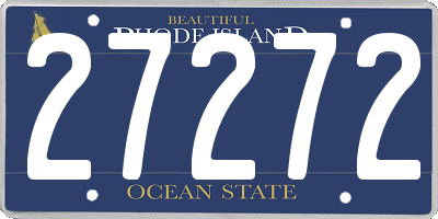 RI license plate 27272