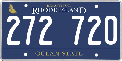 RI license plate 272720