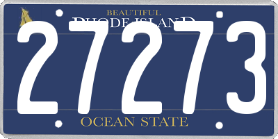 RI license plate 27273