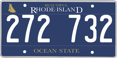 RI license plate 272732