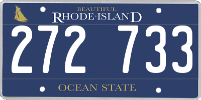 RI license plate 272733