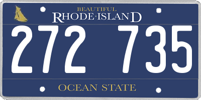 RI license plate 272735