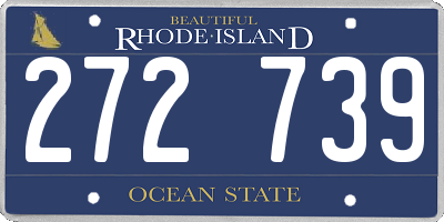 RI license plate 272739