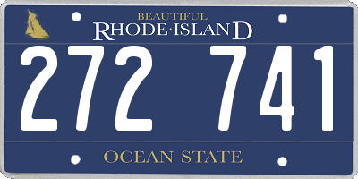 RI license plate 272741