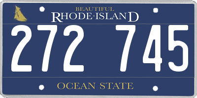 RI license plate 272745