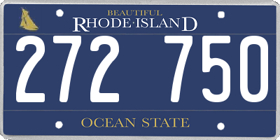 RI license plate 272750